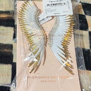 Mignonne Gavigan Madeline Gameday Earrings, White/Gold